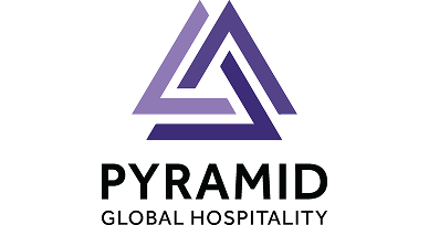 Pyramid Global Hospitality logo, purple design.
