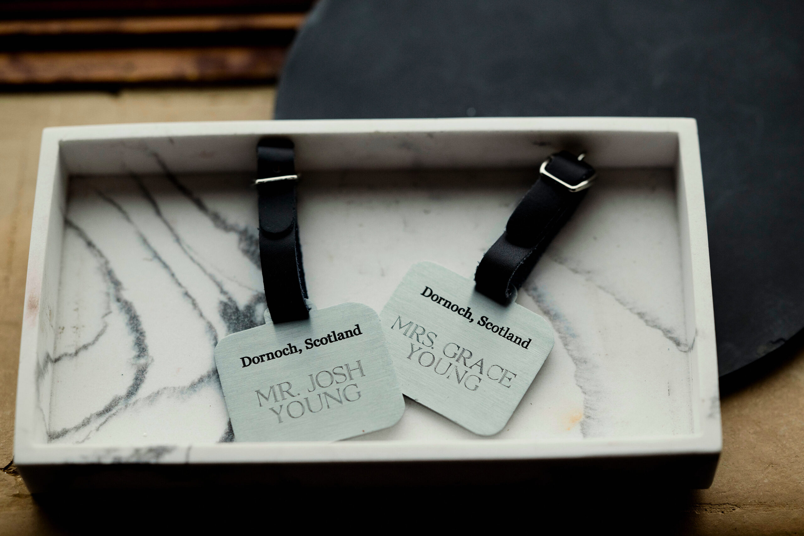 Jupiter metal tag engraved